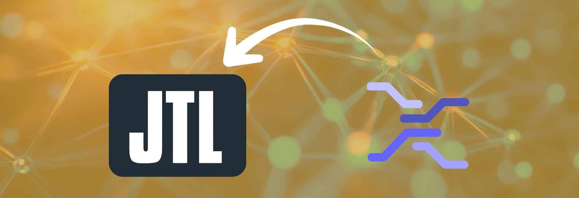 Das FFN-Connect Logo zeigt auf das JTL Logo mit einem gebogenen Pfeil.